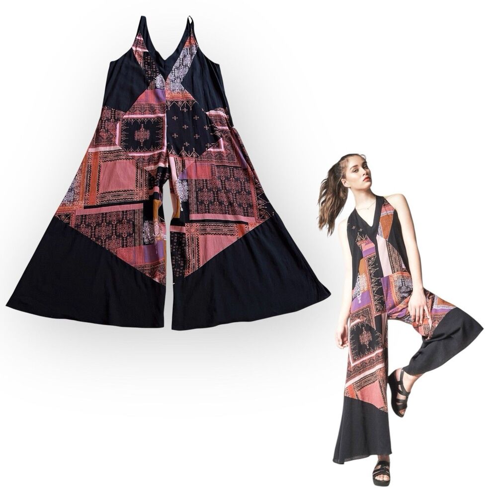 Free People Multicolor Patchwork Jumpsuit